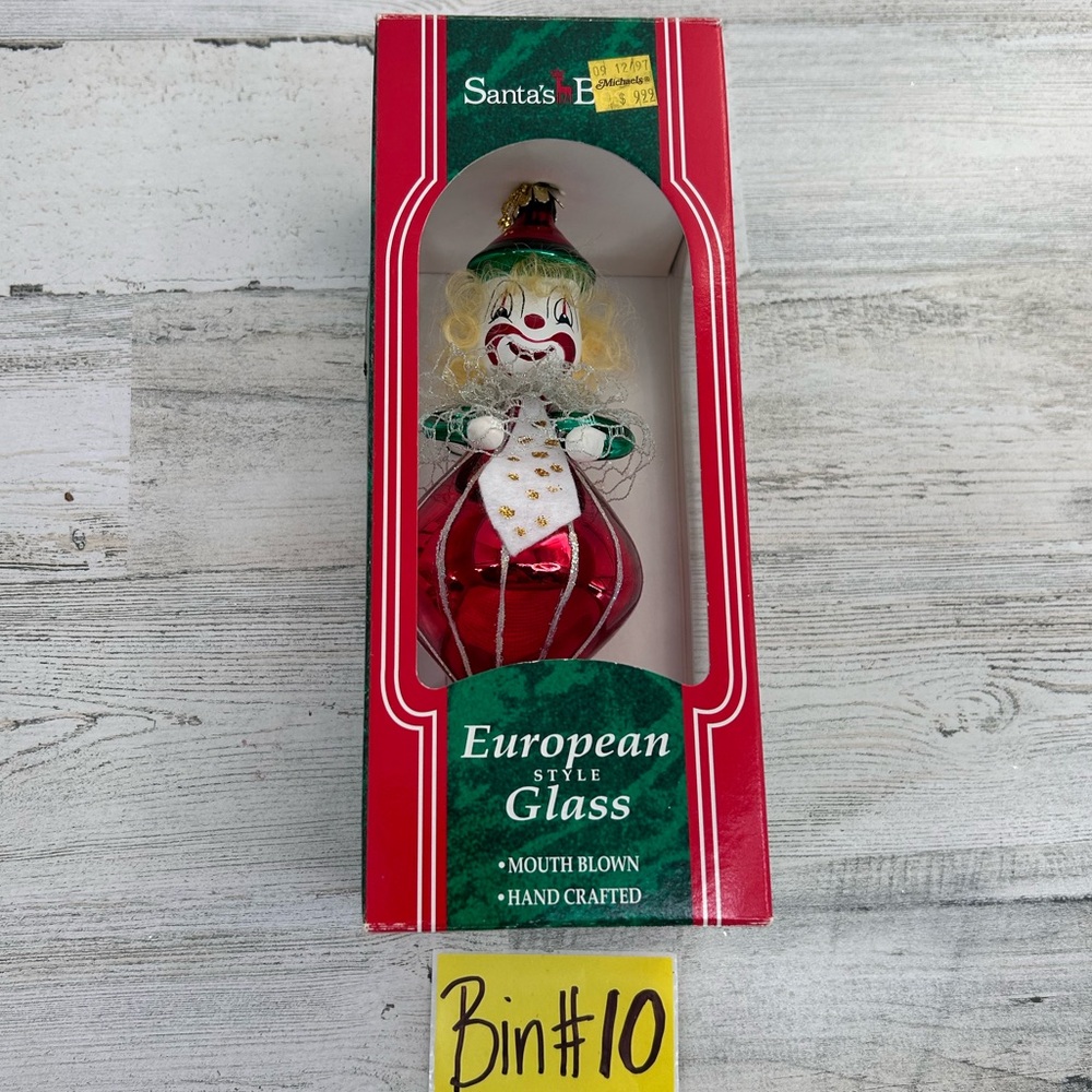 Santa's Best Vintage European Hand Blown Glass Ornament